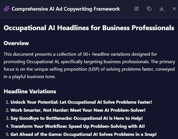 Example deliverable showing a TV commercial script for Adventure Pals